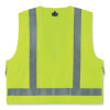 Glowear 8250Z Class 2 Surveyors Zipper Vest, Polyester, Large/X-Large, Lime