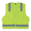 Glowear 8250Z Class 2 Surveyors Zipper Vest, Polyester, Large/X-Large, Lime