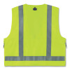 Glowear 8250Z Class 2 Surveyors Zipper Vest, Polyester, 2X-Large/3X-Large, Lime