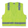 Glowear 8250Z Class 2 Surveyors Zipper Vest, Polyester, 4X-Large/5X-Large, Lime