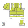 Glowear 8250Z Class 2 Surveyors Zipper Vest, Polyester, 4X-Large/5X-Large, Lime