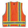 Glowear 8254Hdz Class 2 Heavy-Duty Surveyors Zipper Vest, Polyester, Large/X-Large, Orange