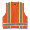 Glowear 8254Hdz Class 2 Heavy-Duty Surveyors Zipper Vest, Polyester, 2X-Large/3X-Large, Orange