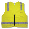 Glowear 8262Frz Class 2 Fr Surveyor Zipper Vest, Tencel/Modacrylic/Para-Aramid/Kevlar, Small/Medium, Lime
