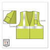 Glowear 8256Z Class 2 Self-Extinguishing Zipper Vest, Polyester, 4X-Large/5X-Large, Lime