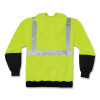 Glowear 8293 Hi-Vis Class 2 Hooded Sweatshirt Black Bottom, Polar Fleece, Small, Lime