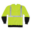 Glowear 8293 Hi-Vis Class 2 Hooded Sweatshirt Black Bottom, Polar Fleece, Small, Lime