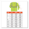Glowear 8391 Class 3 Hi-Vis Long Sleeve Shirt, Polyester, Lime, X-Large