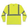 Glowear 8391 Class 3 Hi-Vis Long Sleeve Shirt, Polyester, Lime, X-Large