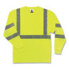 Glowear 8391 Class 3 Hi-Vis Long Sleeve Shirt, Polyester, Lime, 5X-Large