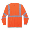 Glowear 8391 Class 3 Hi-Vis Long Sleeve Shirt, Small, Orange