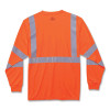 Glowear 8391 Class 3 Hi-Vis Long Sleeve Shirt, Polyester, Orange, Medium