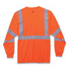 Glowear 8391 Class 3 Hi-Vis Long Sleeve Shirt, Polyester, Orange, Large
