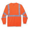 Glowear 8391 Class 3 Hi-Vis Long Sleeve Shirt, Polyester, Orange, X-Large