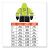 Glowear 8372 Zipup Hivis Class 3 Zip Hooded Sweatshirt With Black Bottom, Polar Fleece, Lime, Large