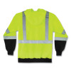 Glowear 8372 Zipup Hivis Class 3 Zip Hooded Sweatshirt With Black Bottom, Polar Fleece, Lime, 2X-Large