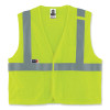 Glowear 8263Frhl Class 2 Fr Safety Economy Hook And Loop Vest, Modacrylic Mesh/Cotton, Small/Medium, Lime
