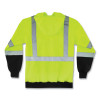 Glowear 8373 Hi-Vis Class 3 Hooded Sweatshirt With Black Bottom, Polar Fleece, Lime, Medium