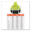 Glowear 8373 Hi-Vis Class 3 Hooded Sweatshirt With Black Bottom, Polar Fleece, Lime, Medium