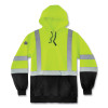 Glowear 8373 Hi-Vis Class 3 Hooded Sweatshirt With Black Bottom, Polar Fleece, Lime, X-Large