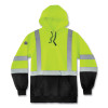 Glowear 8373 Hi-Vis Class 3 Hooded Sweatshirt With Black Bottom, Polar Fleece, Lime, 5X-Large