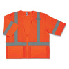 Glowear 8320Z Class 3 Standard Zipper Vest, Polyester, Small/Medium, Orange