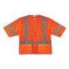 Glowear 8320Z Class 3 Standard Zipper Vest, Polyester, 2X-Large/3X-Large, Orange