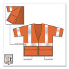 Glowear 8320Z Class 3 Standard Zipper Vest, Polyester, 4X-Large/5X-Large, Orange