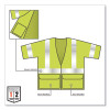Glowear 8320Z Class 3 Standard Zipper Vest, Polyester, Small/Medium, Lime