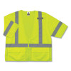Glowear 8320Z Class 3 Standard Zipper Vest, Polyester, 2X-Large/3X-Large, Lime