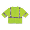 Glowear 8356Frhl Class 3 Fr Hook And Loop Safety Vest With Sleeves, Modacrylic, Small/Medium, Lime
