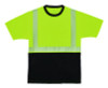 Glowear 8280Bk Class 2 Performance T-Shirt With Black Bottom, X-Small, Lime