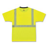Glowear 8280Bk Class 2 Performance T-Shirt With Black Bottom, Polyester, Small, Lime