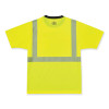 Glowear 8280Bk Class 2 Performance T-Shirt With Black Bottom,  Large, Lime