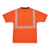Glowear 8280Bk Class 2 Performance T-Shirt With Black Bottom, Medium, Orange