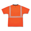 Glowear 8280Bk Class 2 Performance T-Shirt With Black Bottom, Polyester, X-Large, Orange