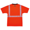 Glowear 8280Bk Class 2 Performance T-Shirt With Black Bottom, 5X-Large Long, Orange