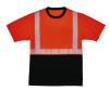 Glowear 8280Bk Class 2 Performance T-Shirt With Black Bottom, 7X-Large Long, Orange