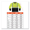 Glowear 8281Bk Class 2 Long Sleeve Shirt With Black Bottom, Polyester, Small, Lime