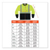Glowear 8281Bk Class 2 Long Sleeve Shirt With Black Bottom, Medium, Lime