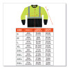 Glowear 8281Bk Class 2 Long Sleeve Shirt With Black Bottom, 2X-Large, Lime