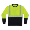 Glowear 8281Bk Class 2 Long Sleeve Shirt With Black Bottom, 5X-Large, Lime