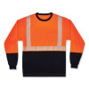 Glowear 8281Bk Class 2 Long Sleeve Shirt With Black Bottom, Polyester, Medium, Orange