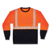 Glowear 8281Bk Class 2 Long Sleeve Shirt With Black Bottom, Large, Orange