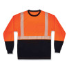 Glowear 8281Bk Class 2 Long Sleeve Shirt With Black Bottom,  X-Large, Orange