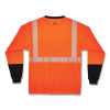 Glowear 8281Bk Class 2 Long Sleeve Shirt With Black Bottom, Polyester, 3X-Large, Orange