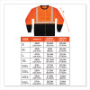 Glowear 8281Bk Class 2 Long Sleeve Shirt With Black Bottom, Polyester, 3X-Large, Orange