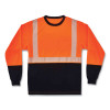 Glowear 8281Bk Class 2 Long Sleeve Shirt With Black Bottom, 5X-Large, Orange