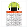 Glowear 8291Bk Type R Class 2 Black Front Long Sleeve T-Shirt, Polyester, Small, Lime