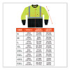 Glowear 8291Bk Type R Class 2 Black Front Long Sleeve T-Shirt, Polyester, X-Large, Lime